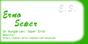 erno seper business card