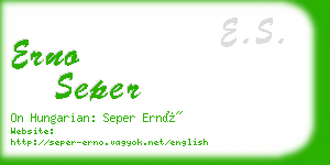 erno seper business card